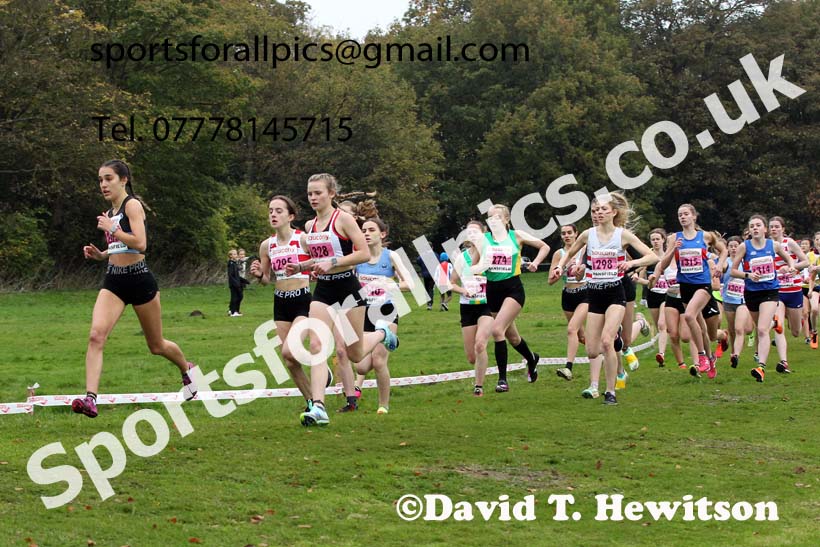Womens under-17s 2021 National Cross Country Relays, Berry Hill Park, Mansfield. Photo: David T. Hewitson/Sports for All Pics